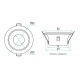 Foco Aluminio empotrar 98mm IP65, para Lámpara GU10/MR16, Ideal para baño